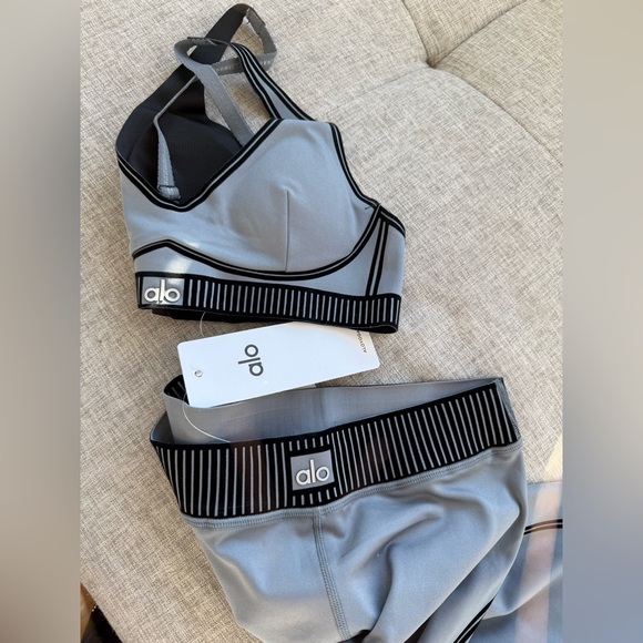 ALO Yoga Other - Set Yoga Light Gray Sports Bra and Brief Set